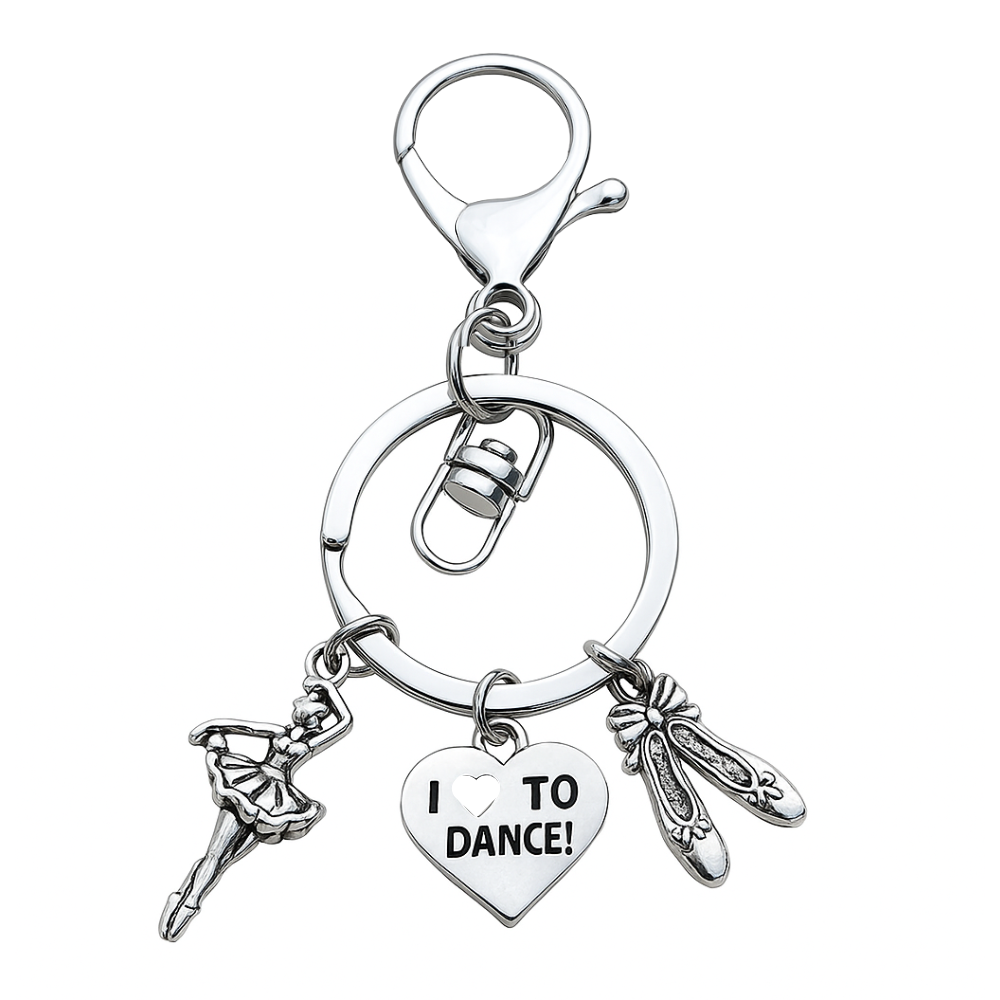 Dance Zipper Pull Keychain