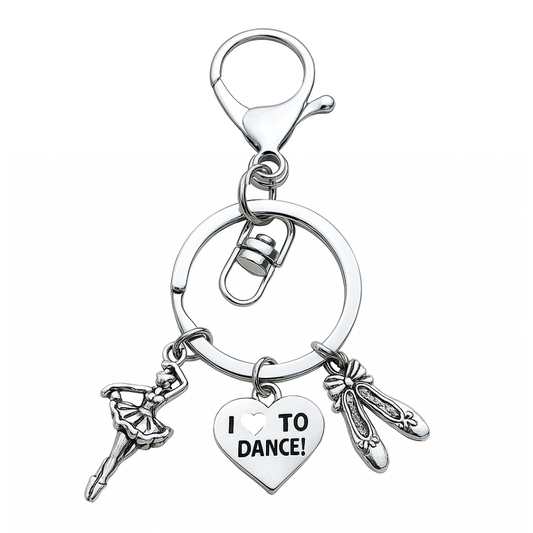 Dance Zipper Pull Keychain