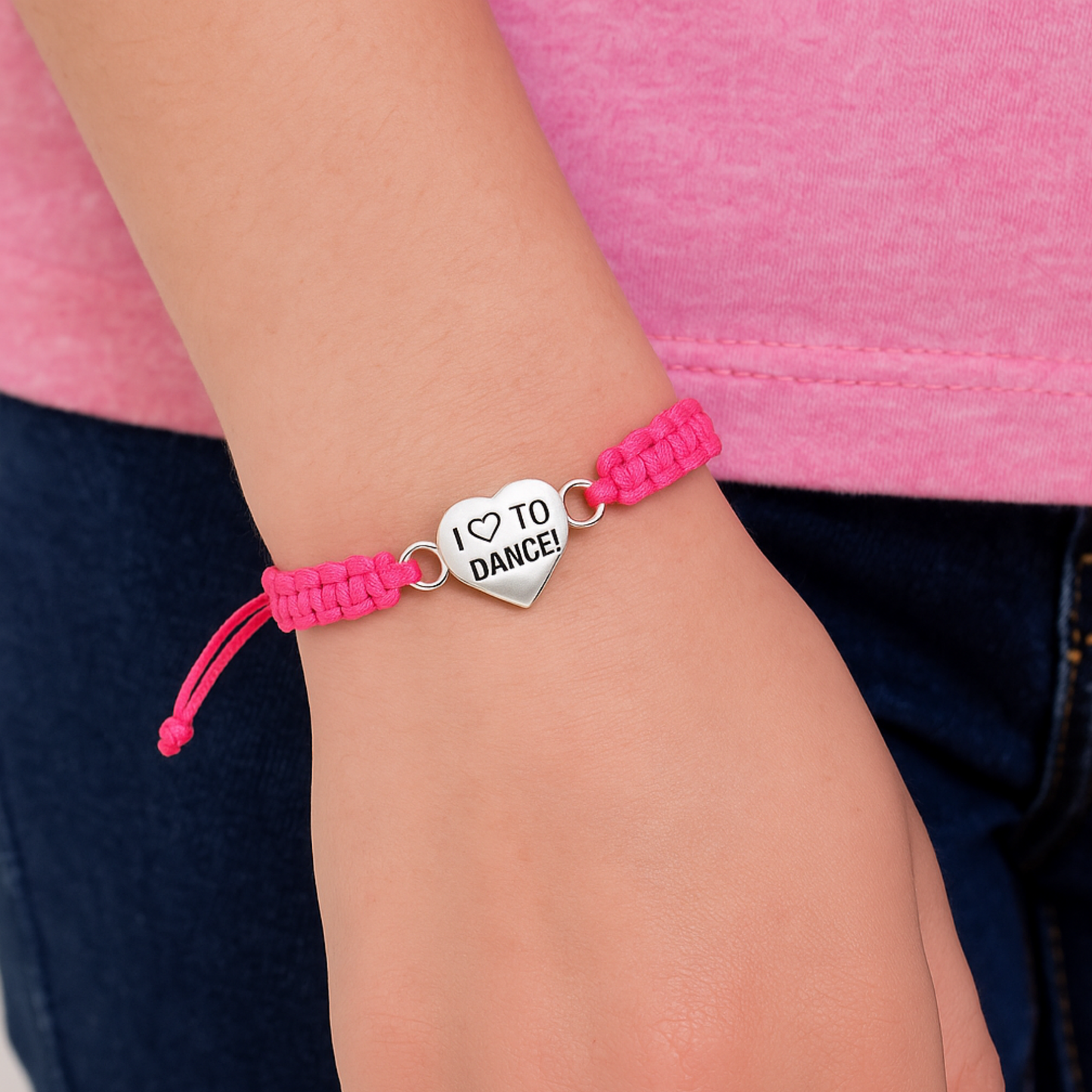 Love to Dance Heart Rope Bracelet