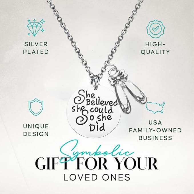 Dance Necklace- She Believed She Could