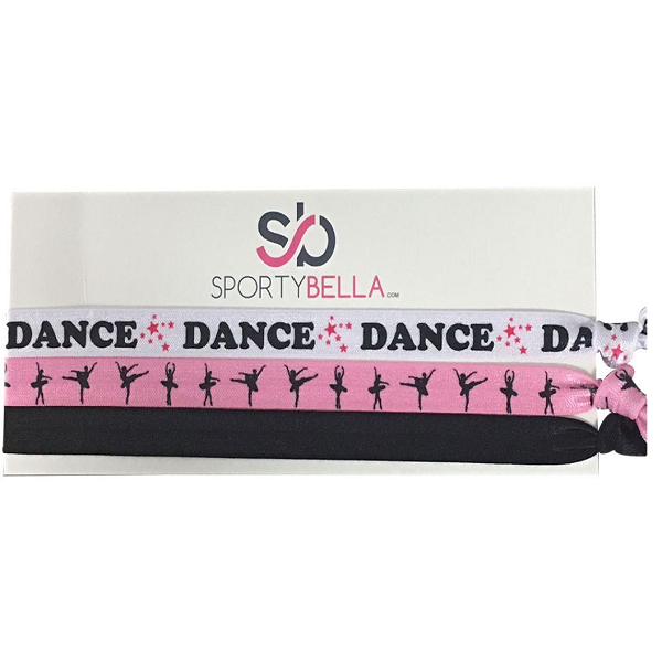 Sportybella - Dance Hair Accessories, Dance Hair Bow with Pink Ballet  Slippers Design, Dance Ponytail Holders - Gift for Dance Recitals, Dancers  and