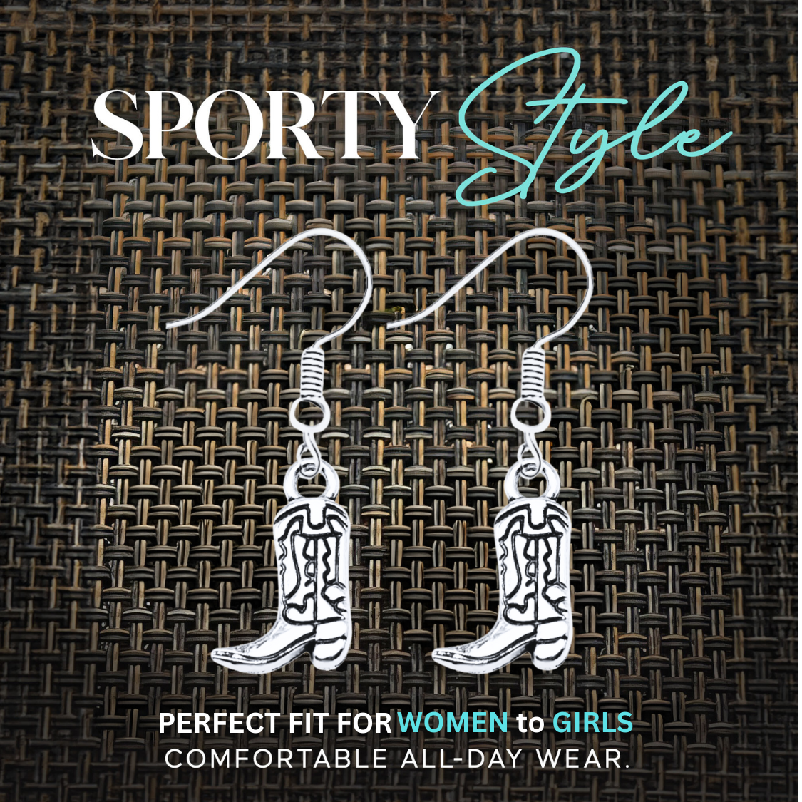 Cowgirl Boot Dangle Earrings