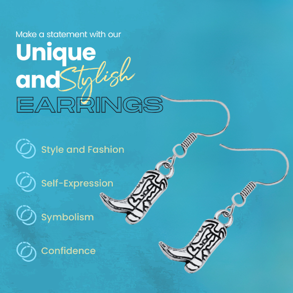 Cowgirl Boot Dangle Earrings