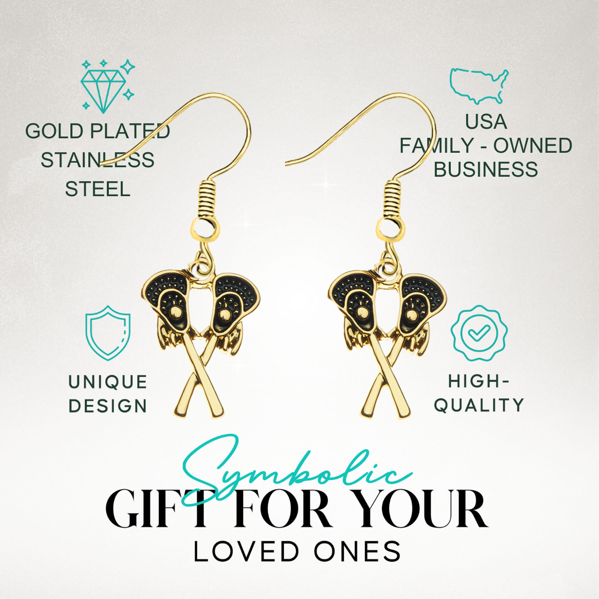 Lacrosse Stick Dangle Earrings