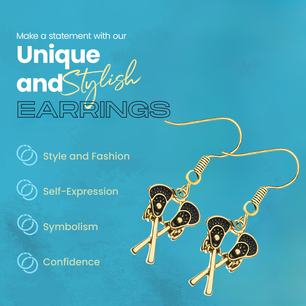 Lacrosse Stick Dangle Earrings