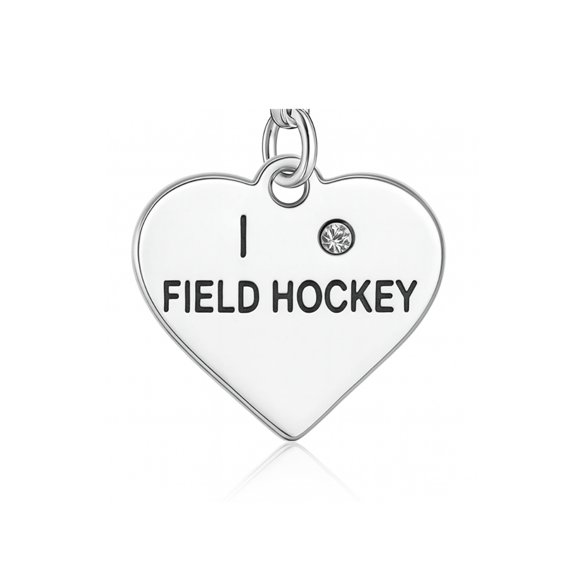 Love Field Hockey Heart Charm