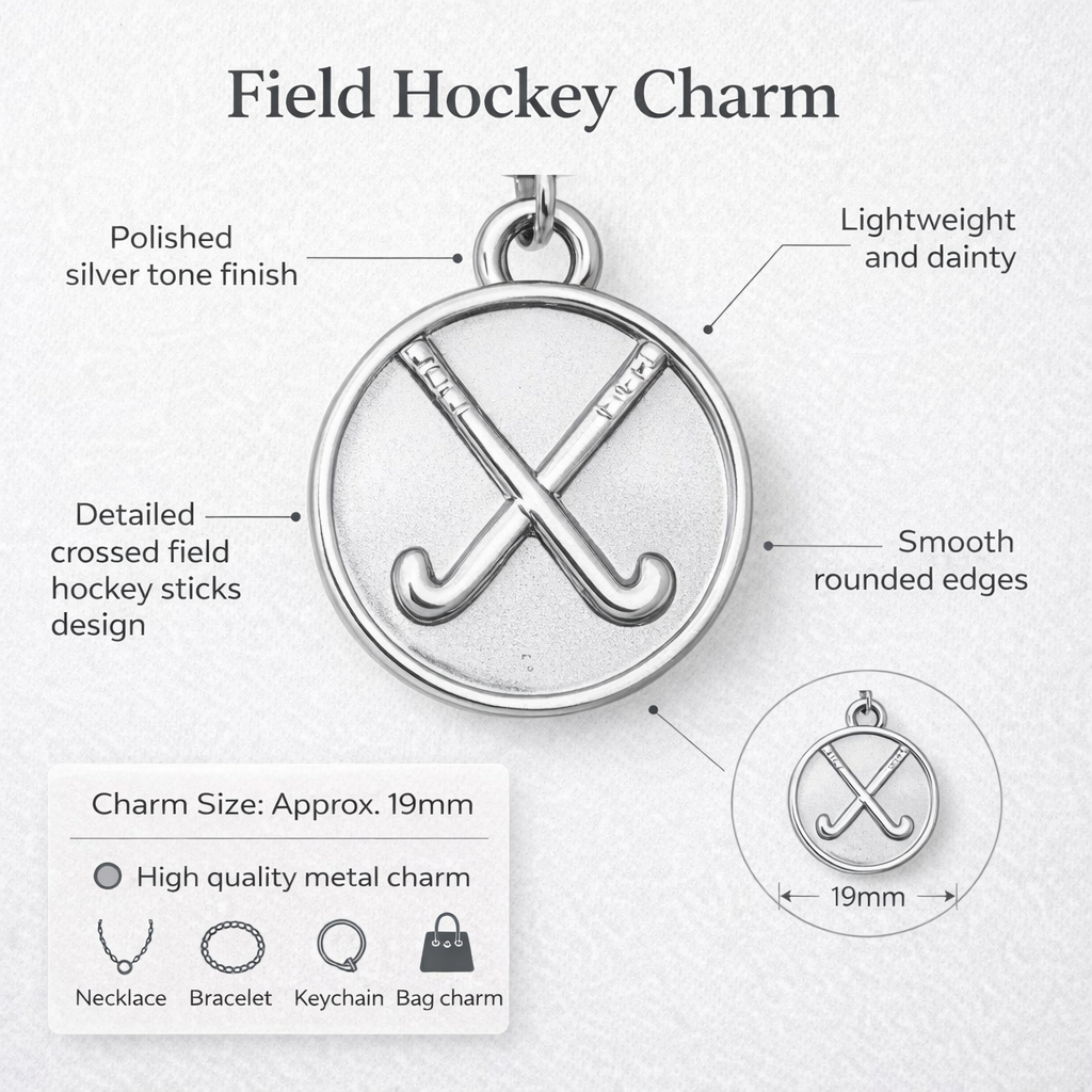 Field Hockey Circle Charm
