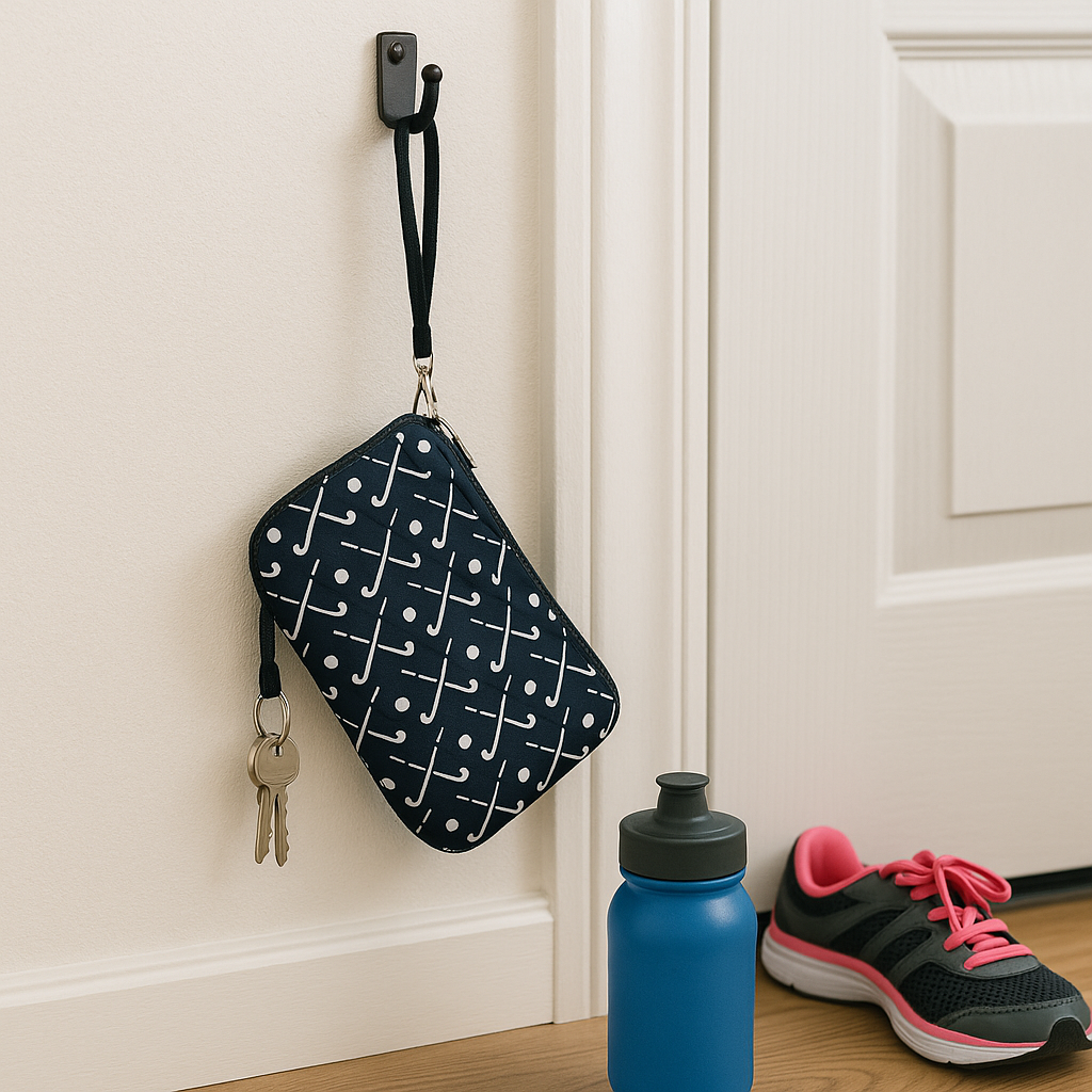 Field Hockey Small Wristlet Pouch Purse