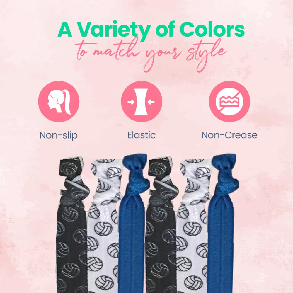 Girls Volleyball Hair Ties -Pick Colors