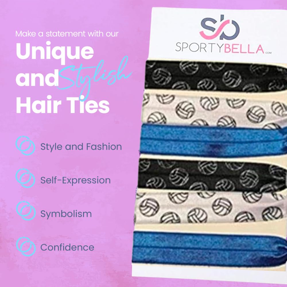 Girls Volleyball Hair Ties -Pick Colors