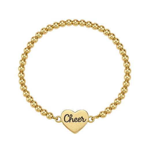 Cheer Heart Beaded Bracelet