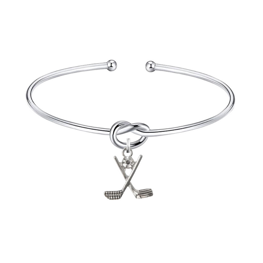 Silve Golf Knot Charm Bracelet