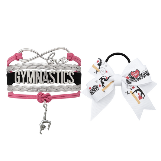 Gymnastics Bracelet and Bow Gift Set