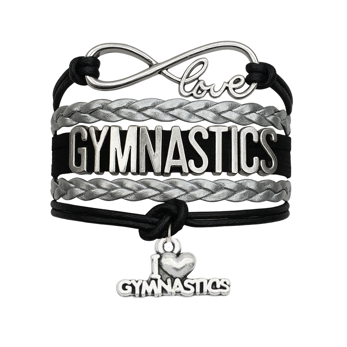 Girls Love Gymnastics Bracelet - Pick Colors