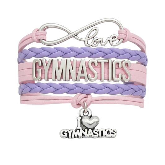 Girls Love Gymnastics Bracelet - Pick Colors