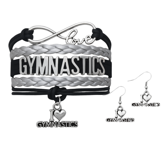Gymnastics Jewelry Set ( Bracelet & Earrings)