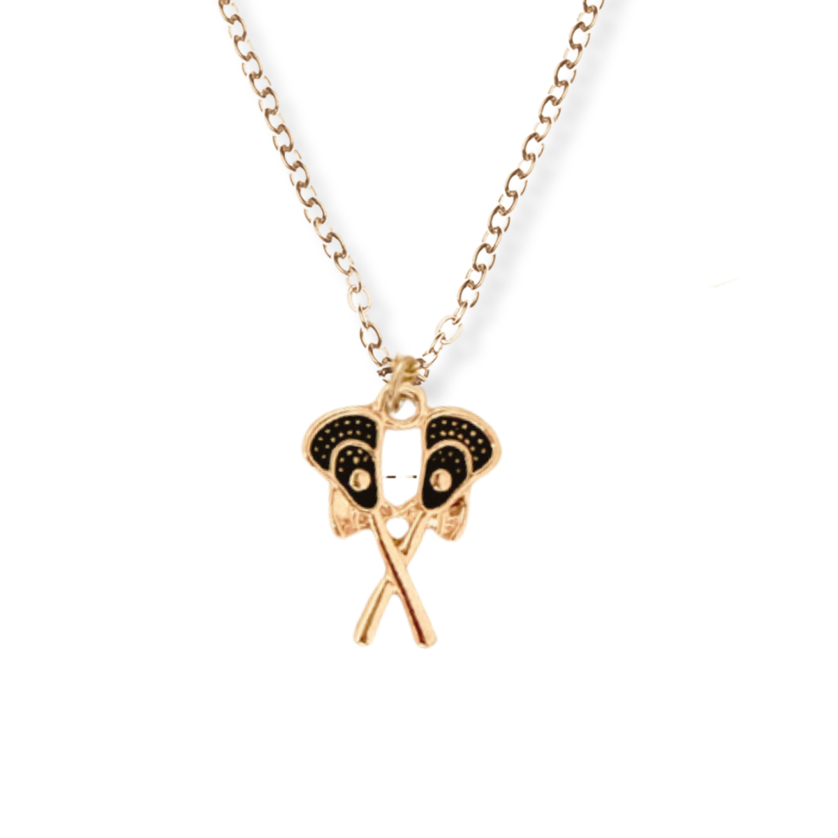 Girls Lacrosse Double Stick Necklace