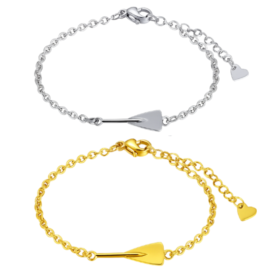 Rowing Charm Chain Bracelet