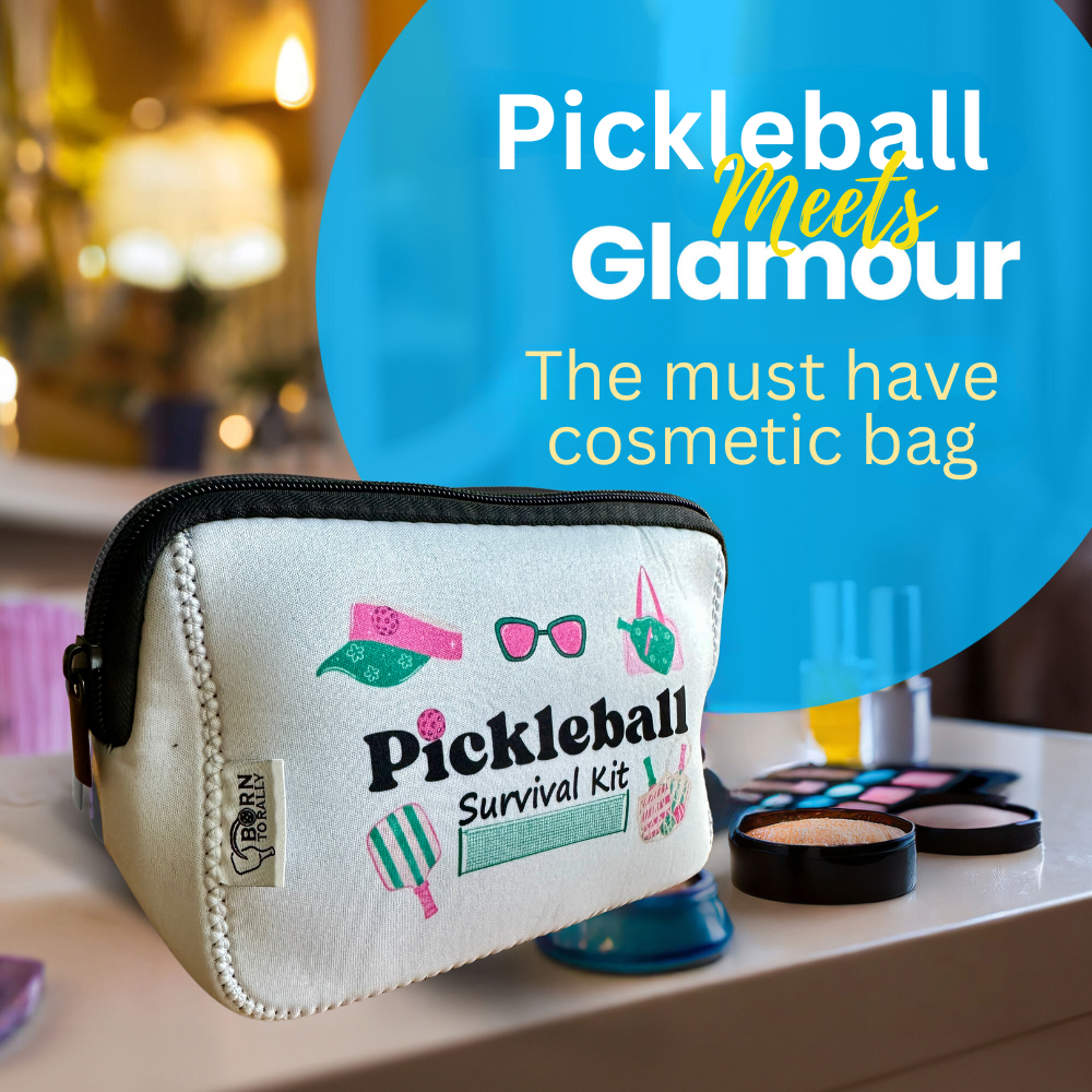 Pickleball Survival Cosmetic Bag