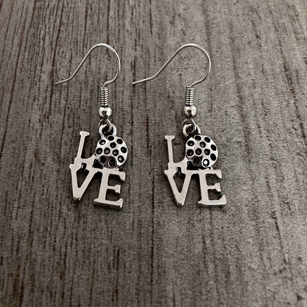 Love Pickleball Earrings