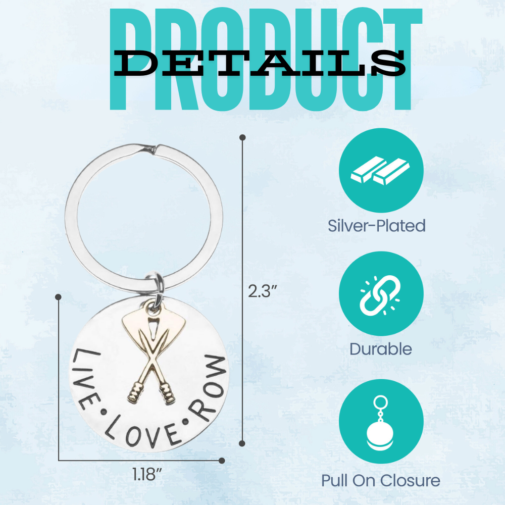Crew Rowing Keychain - Live Love Row