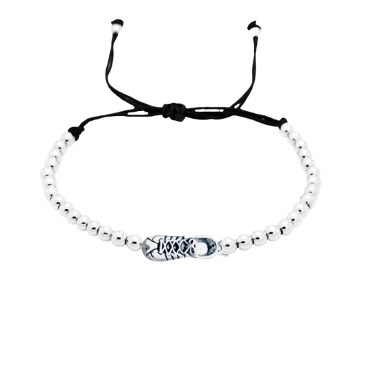 Runner Beaded Adjustable Charm Bracelet