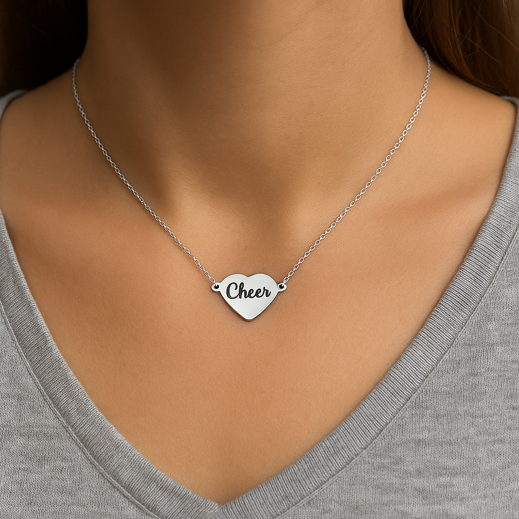 Cheer Connector Heart Necklace