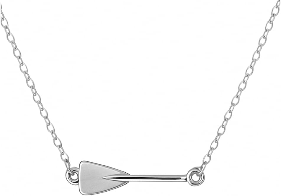 Silver Rowing Connector Necklace