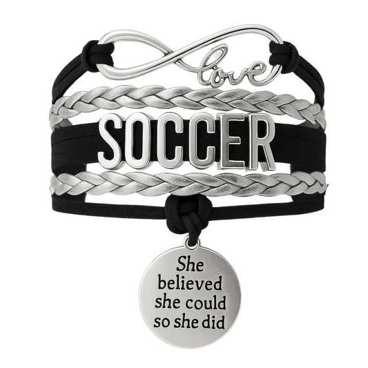 Soccer She Believed She Could So She Did Infinity Bracelet