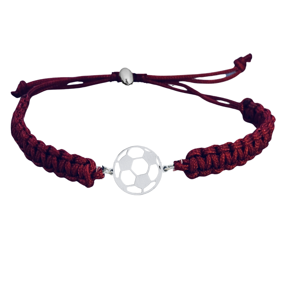 Soccer Stainless Steel Rope Bracelet - Pick Color