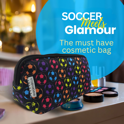 Soccer Cosmetic Bag & Scrunchie Gift Bundle