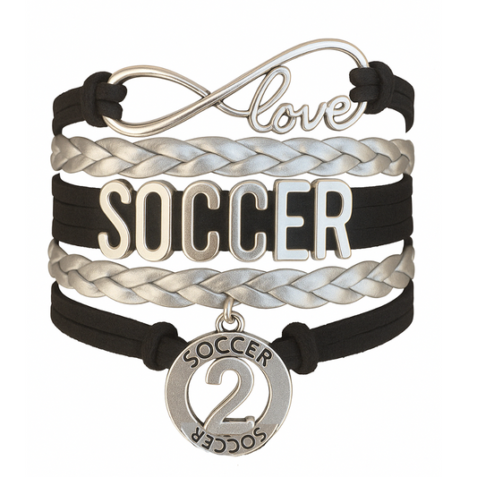 Soccer Infinity Bracelet with Personalized Charms