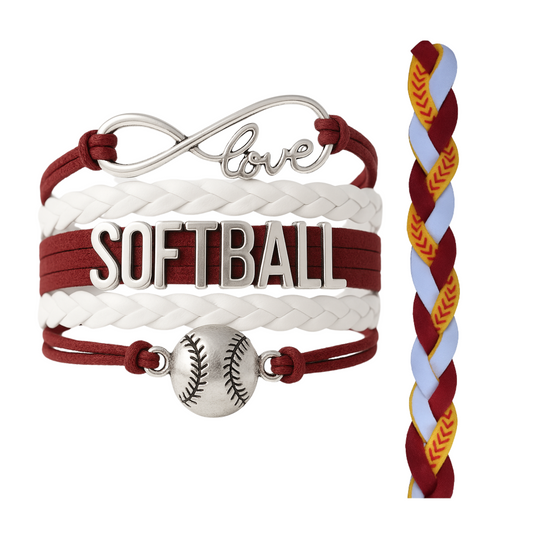 Softball Jewelry Set For Girls (Bracelet & Headband)
