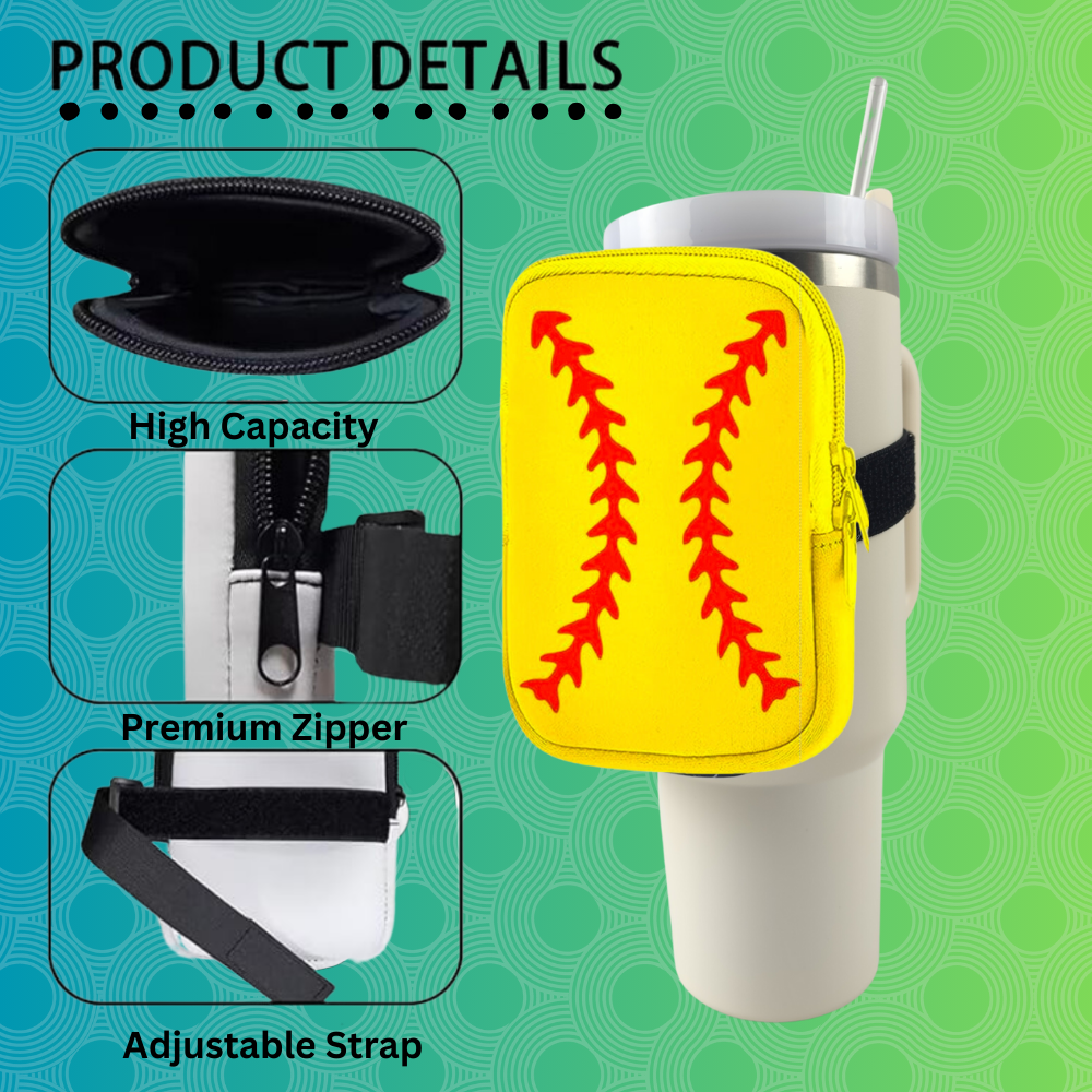 Softball Water Bottle Pouch