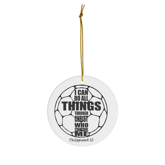 Volleyball Ornament, I Can Do All Things Through Christ Who Strengthens Me