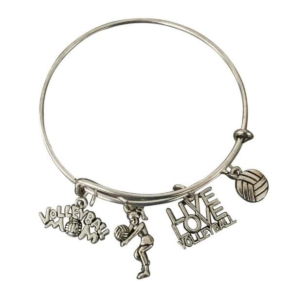 Volleyball Mom Bangle Bracelet - Sportybella