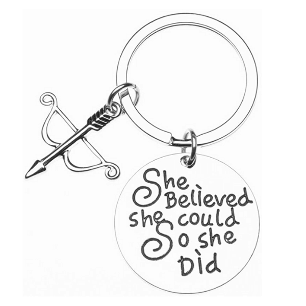Archery Keychain - She Believed She Could So She Did