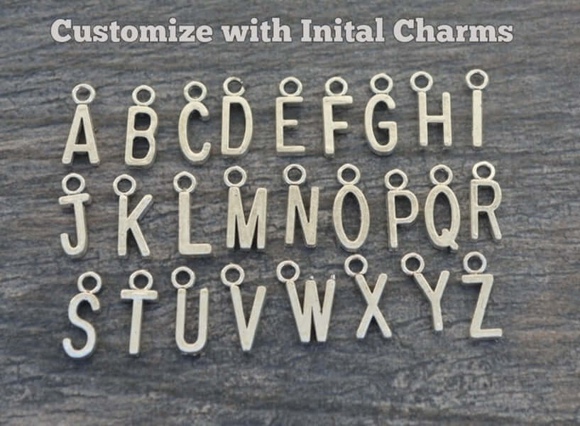 Personalized Horseshoe Charm Adjustable Rope Bracelet