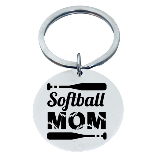 Softball Mom Keychain