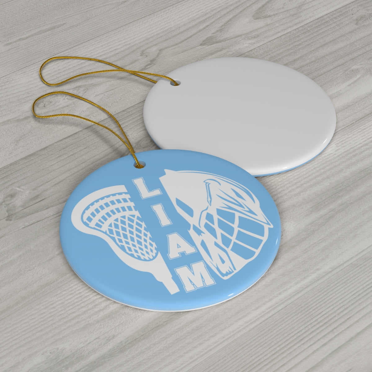 Personalized Boys Lacrosse Christmas Ornament