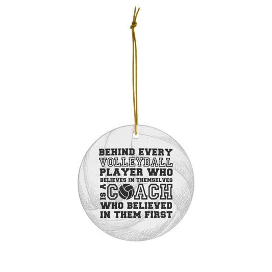 Volleyball Coach Christmas Ceramic Tree Ornament