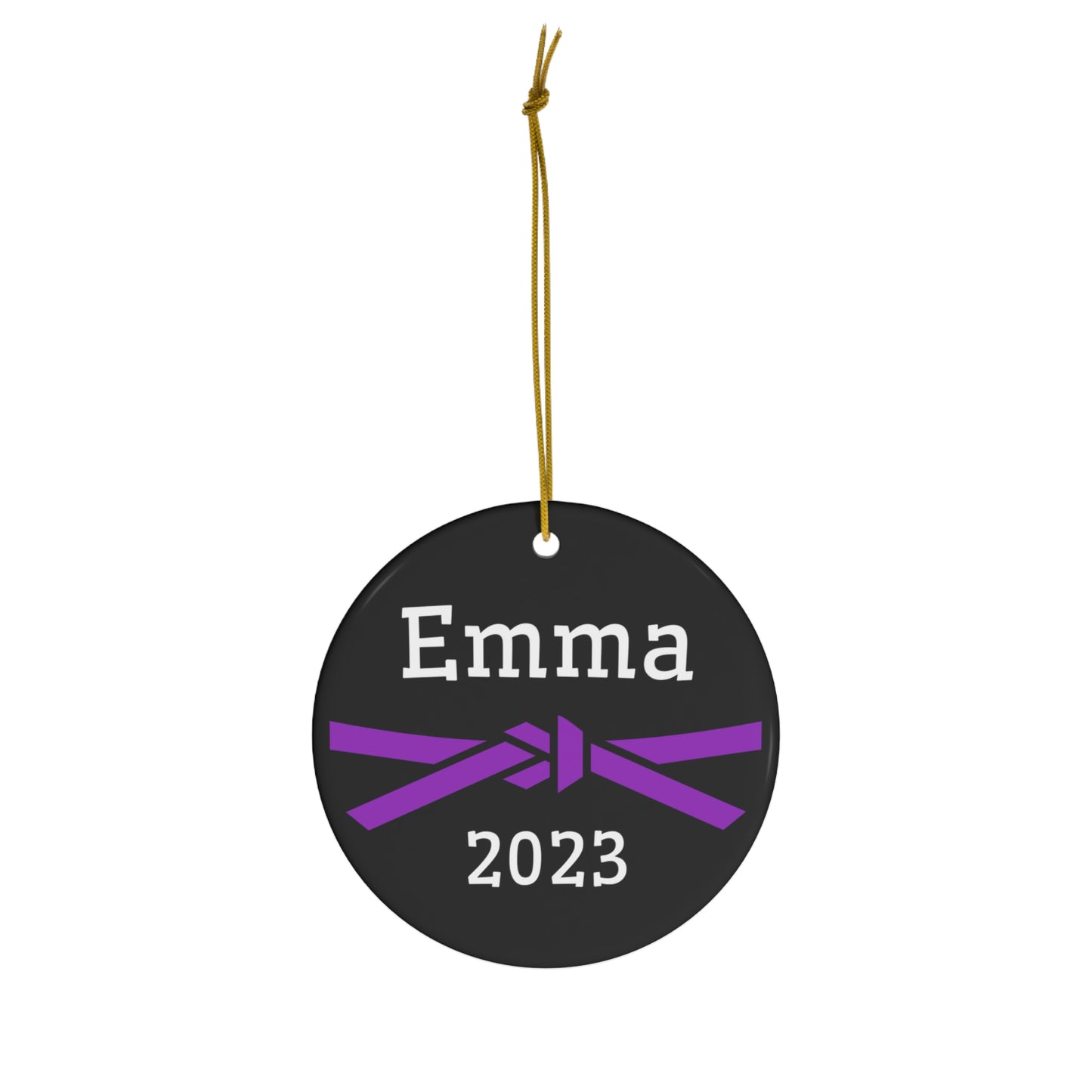 Karate Ornament, 2023 Personalized Karate Christmas Ornament, Ceramic Tree Ornament for Karate Players