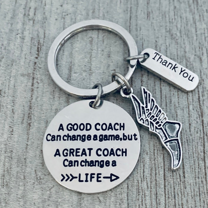 Track and Field Coach Keychain - Change a Life