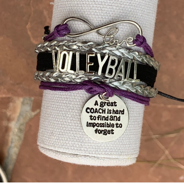Volleyball Great Coach is Hard to Find Bracelet - Pick Your Team Colors