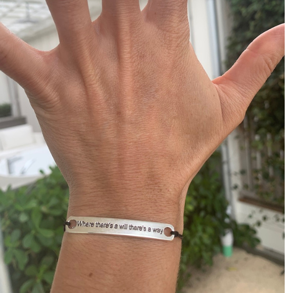Where There is A Will There is a Way String Bracelet