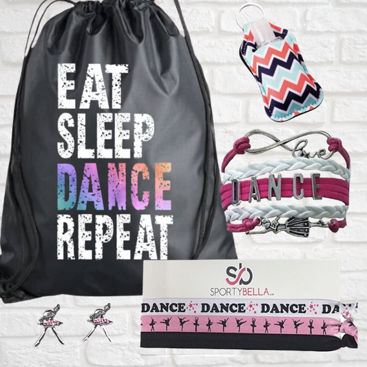 Dance Sportybag - Eat Sleep Dance Repeat Nylon Drawstring Bag