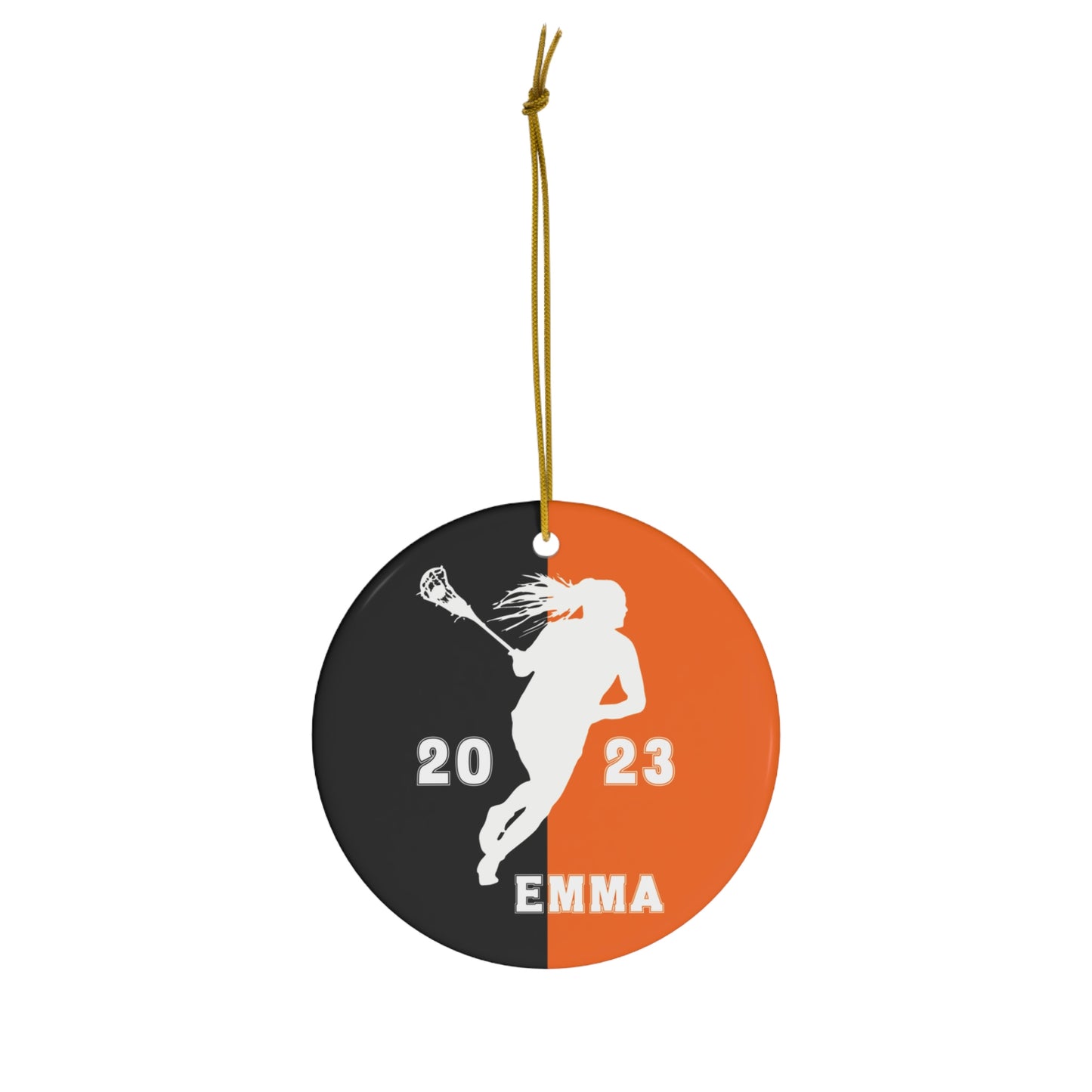 Personalized Lacrosse Christmas Ornament