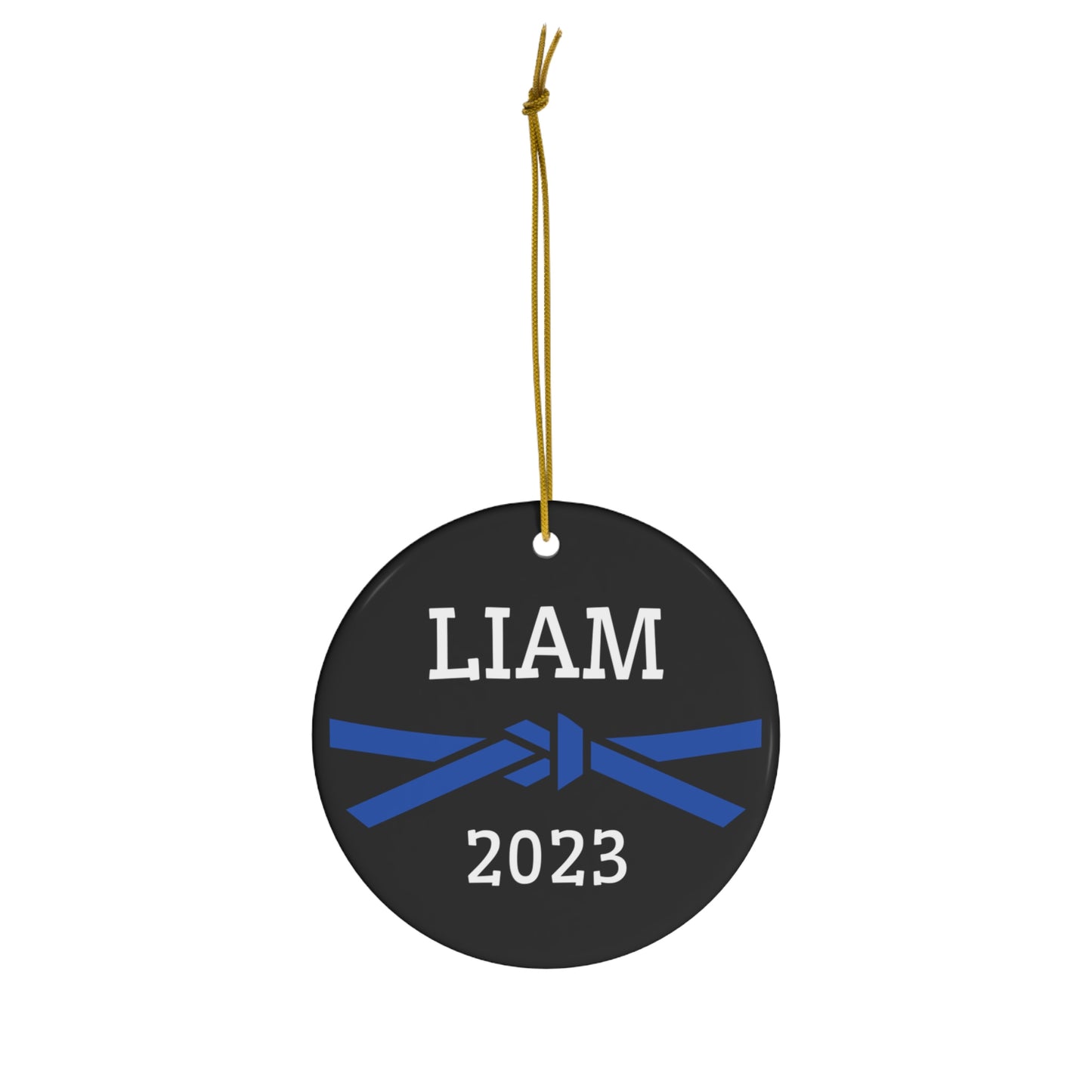 Karate Ornament, 2023 Personalized Karate Christmas Ornament, Ceramic Tree Ornament for Karate Players