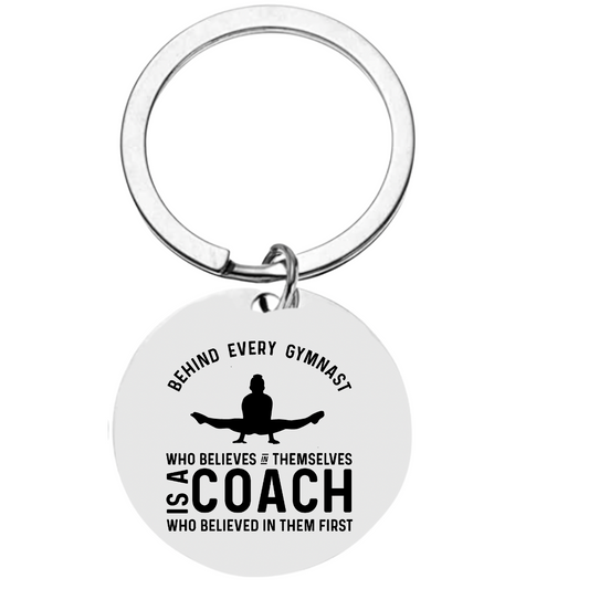 Gymnastics Coach Keychain - Believe In Yourself