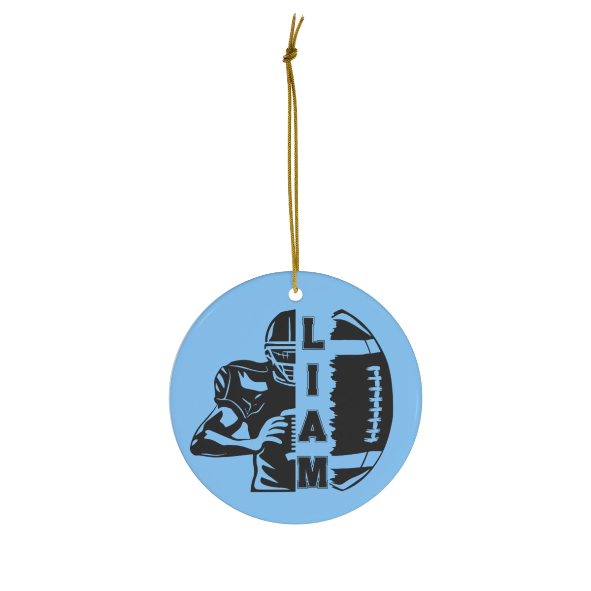Personalized 2025 Football Christmas Ornament